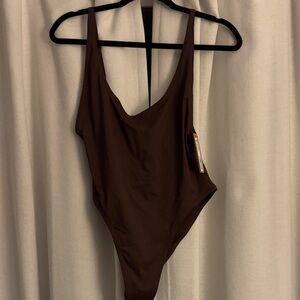 Skims Brown One-Piece Swimsuit